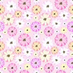 Fototapeta na wymiar Flower seamless pattern background. Vector illustration.