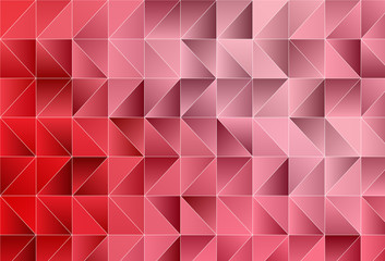 Light Red vector gradient triangles pattern.