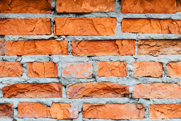 wall of the house of the old red brick. texture and background for designers