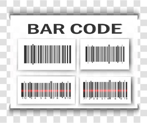 A set of bar codes. Bar code product.