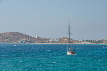 Fototapeta premium Sailing in the mediterranean sea in greece