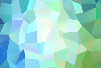 Obraz premium Dark Blue, Green vector polygon abstract background.