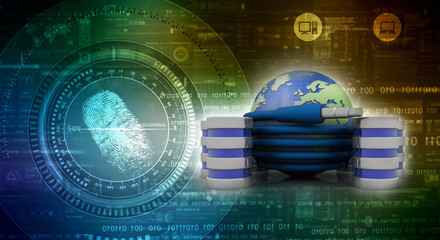 3d rendering aux cable connected database