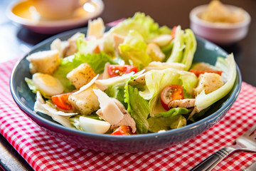 Greek salad with fresh vegetables, feta cheese