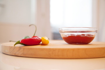 Delicious tortillas on kitchen table