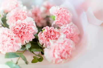 Fototapeta na wymiar Beaufitul Mother Day Carnation Bouquet