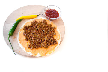 Delicious tortillas on kitchen table