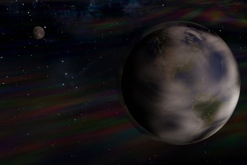 Rainbow energy wave earth