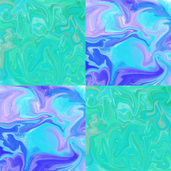Fototapeta na wymiar Abstract Stone- Style includes swirls and stains of malachite and turquoise. Very beautiful blue and green paint. Art.