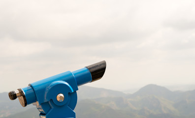 Blue spyglass in viewpoint