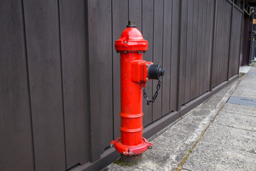 Old Traditional Fire Hydrant Hose in Takayama, Japan