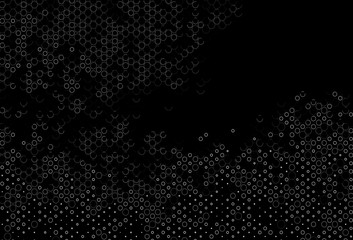 Dark Silver, Gray vector pattern with spheres.