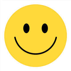 Smiley Face. Happy smiley emoji vector yellow. Vector happy circle face. - obrazy, fototapety, plakaty