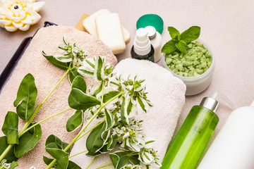 Healthy and beauty spa flower concept