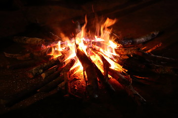 Fototapeta na wymiar bonfire,blazing bonfire