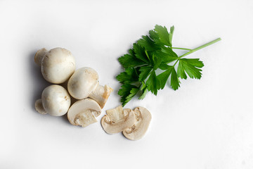 Champignon mushroom isolated on white background