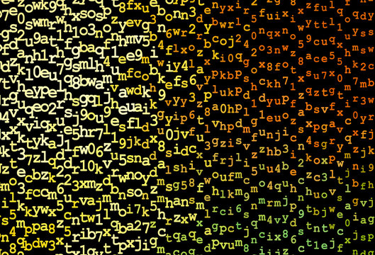 Dark Red, Yellow vector layout with latin alphabet.