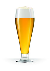 Tall beer mug isolated on white