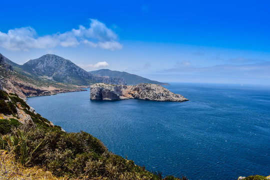 Panoramic View of Isle La&iuml;la, Moroccan Coast Belyounech City, Morocco
