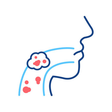 throat cancer blue line art clip art preview
