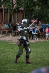 Reconstruction of the battle of medieval knights