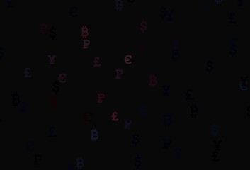 Dark Pink vector layout with banking symbols.