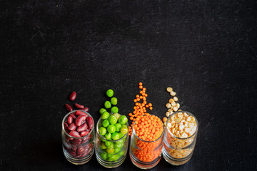 A selection of bean products for vegetarian dishes and more.  Beans, peas, fresh and dried,...