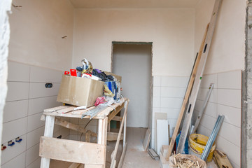 parquet installation, empty room Before