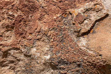 Backdrop of rough stone surface outdoors Natural background with copy space