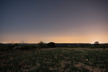 Image of meadow landscape at night time
