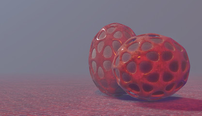 The image of a dragon egg in the imagination, easter egg, 3D rendering