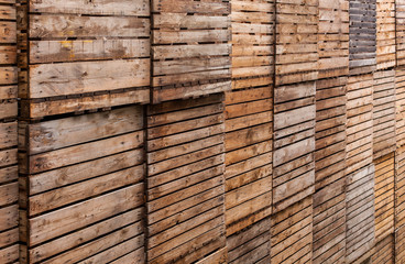 Alte Wand aus Holzlatten. Boden aus Holzlatten. Abstract wooden slats wall. wooden slats floor.