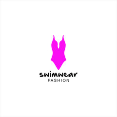 swimsuit, bikini logo design vector stock simple