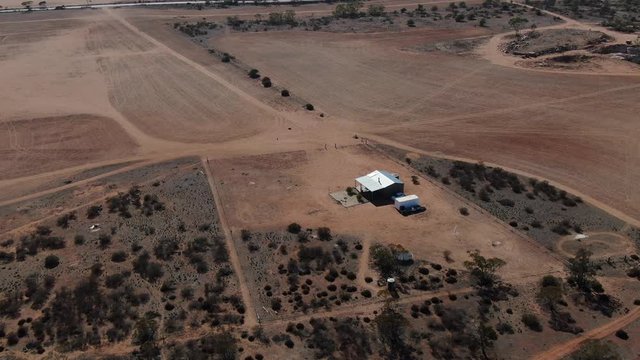 Drone aerial view of the countryside from South Australia