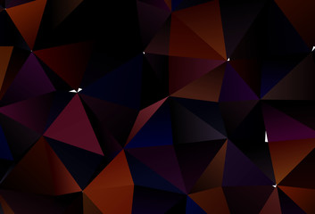 Obraz premium Dark Red vector pattern with polygonal style.