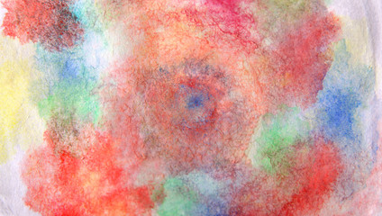 colorful watercolor on White background.