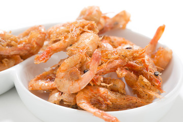 Fried Red Small Fish Close up