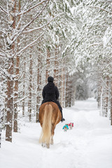 Woman horseback riding