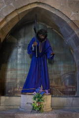Fototapeta premium Statue of black Jesus in Getaria, Spain