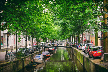 Obraz premium Canal From Amsterdam , Netherlands