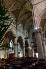 Fototapeta premium Interior of ancient gothic cathedral in Spain