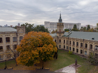 Aerial view of the National Technical University of Ukraine, also known as Igor Sikorsky Kyiv Polytechnic Institute. Kiev, Ukraine