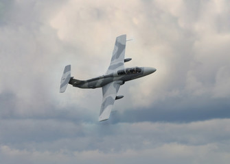 vintage plane in the sky