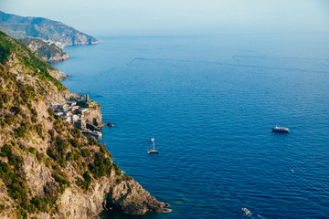 View of the Cinque Terre coast.