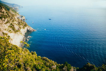 View of the Cinque Terre coast.