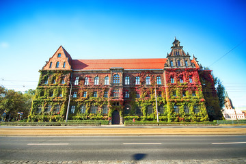 WROCLAW, POLAND - OCTOBER 06, 2019: Wroclaw Old Town. The National Museum in Wroclaw occupies the...