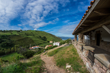 Fototapeta na wymiar Flysch cliffs in Zumaia, Basque Country, Spain