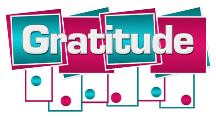 Gratitude Turquoise Pink Squares Stripes Dots Bottom 