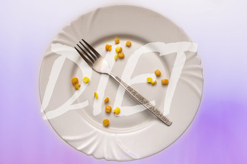 plate, fork, food, knife, white, dinner, table, isolated, silverware, spoon, diet, dish, meal, cutlery, dishware, kitchen, empty, utensil, silver, steel, eat, medicine, healthy, setting, dining