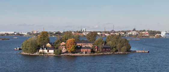 View of Helsinki city from the Gulf of Finland